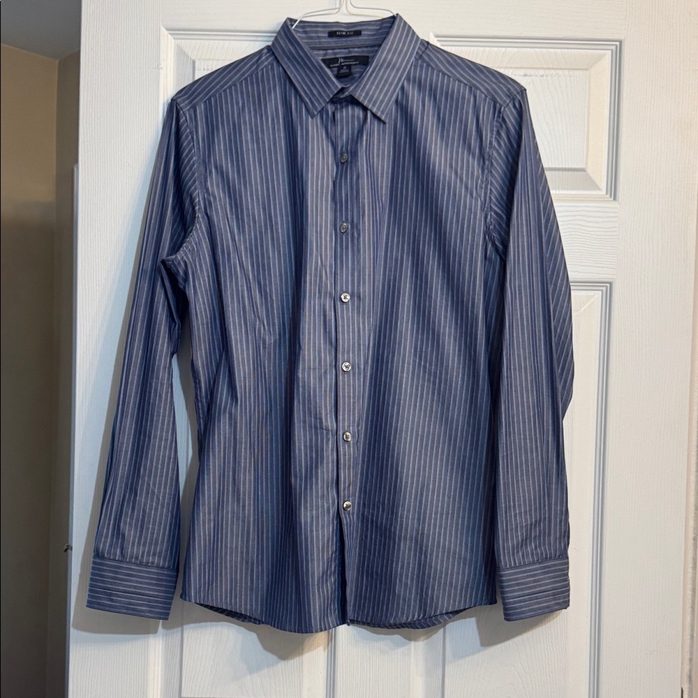 Marc Anthony Navy Pinstripe Dress Shirt